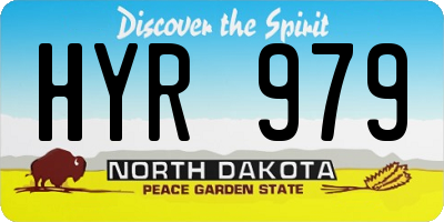ND license plate HYR979