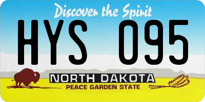 ND license plate HYS095