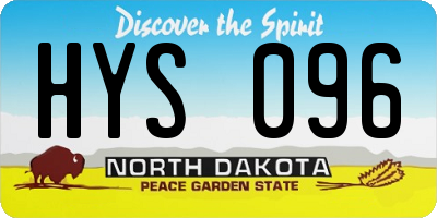 ND license plate HYS096