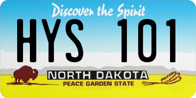 ND license plate HYS101