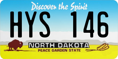 ND license plate HYS146