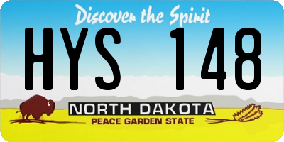 ND license plate HYS148