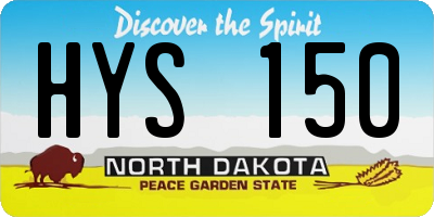 ND license plate HYS150