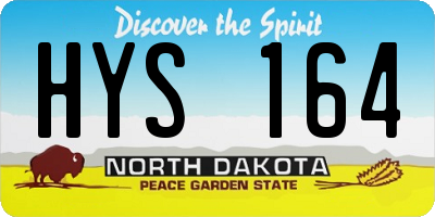 ND license plate HYS164