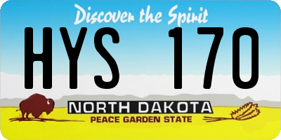 ND license plate HYS170