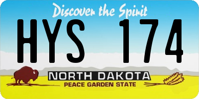 ND license plate HYS174