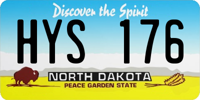 ND license plate HYS176