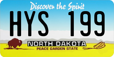 ND license plate HYS199