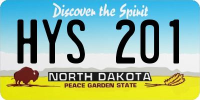 ND license plate HYS201