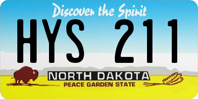 ND license plate HYS211