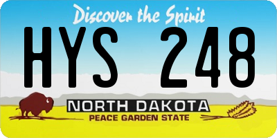 ND license plate HYS248