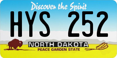 ND license plate HYS252