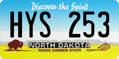ND license plate HYS253