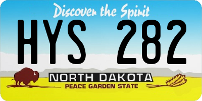 ND license plate HYS282