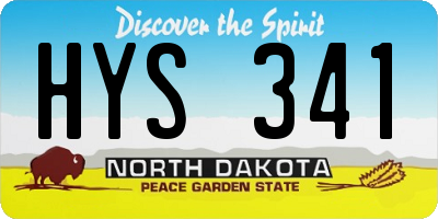 ND license plate HYS341