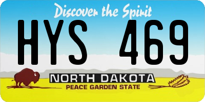 ND license plate HYS469