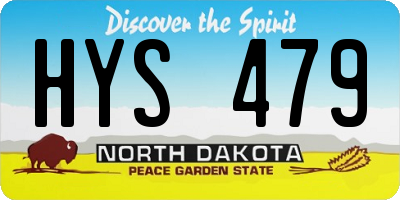 ND license plate HYS479