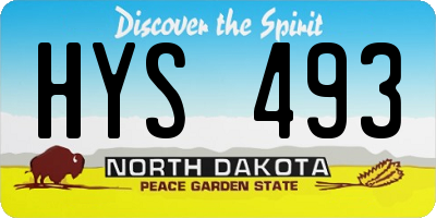 ND license plate HYS493