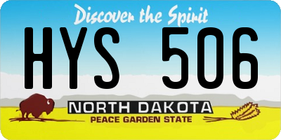 ND license plate HYS506