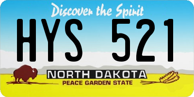 ND license plate HYS521