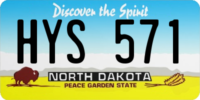 ND license plate HYS571