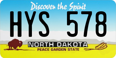 ND license plate HYS578