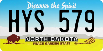 ND license plate HYS579