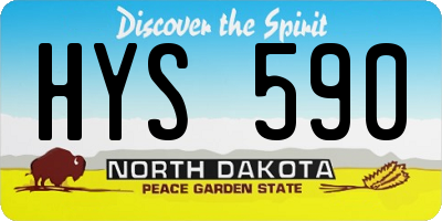 ND license plate HYS590