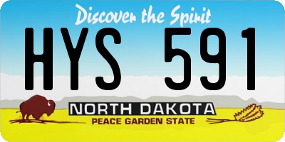 ND license plate HYS591