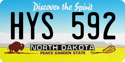 ND license plate HYS592