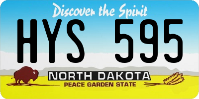 ND license plate HYS595