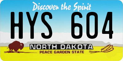 ND license plate HYS604