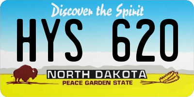 ND license plate HYS620