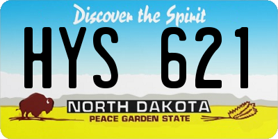 ND license plate HYS621