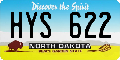 ND license plate HYS622