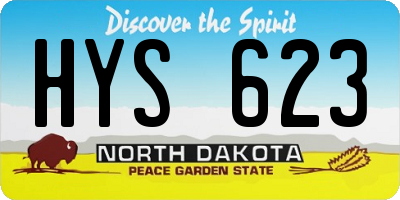 ND license plate HYS623