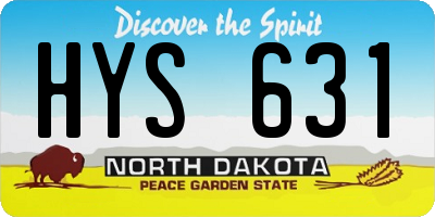 ND license plate HYS631