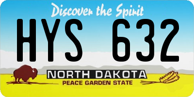ND license plate HYS632