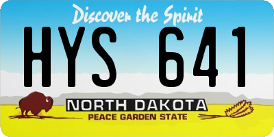 ND license plate HYS641