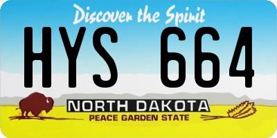 ND license plate HYS664