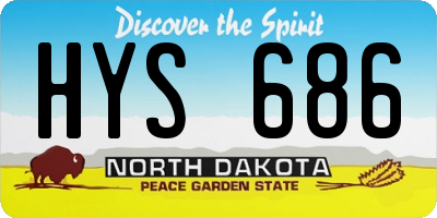 ND license plate HYS686