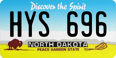 ND license plate HYS696