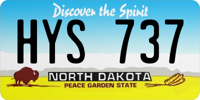 ND license plate HYS737