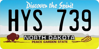 ND license plate HYS739