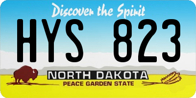 ND license plate HYS823