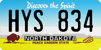 ND license plate HYS834