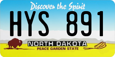 ND license plate HYS891
