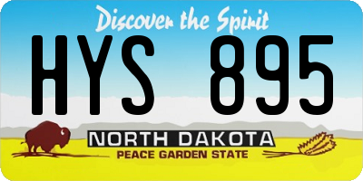 ND license plate HYS895
