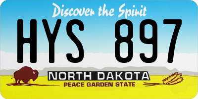 ND license plate HYS897