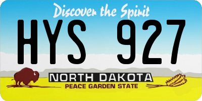 ND license plate HYS927